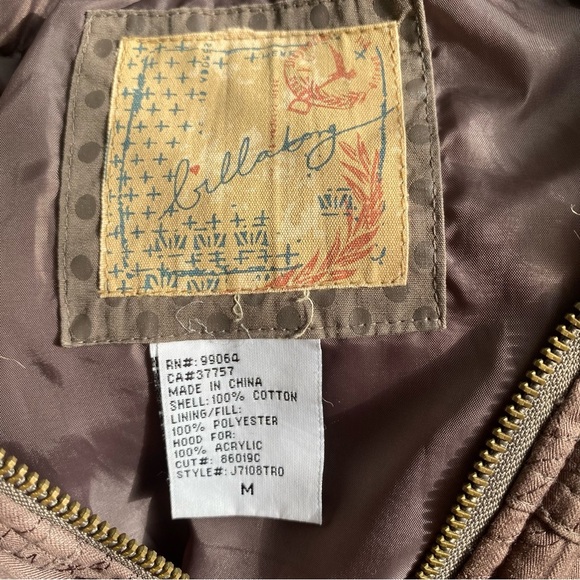 Y2K Billabong women’s fall / winter coat chocolate quilted faux fur collar - Picture 9 of 11